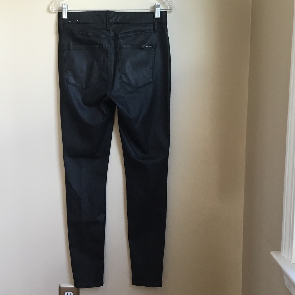 White House Black Market Black Coated High Rise Skinny Jeans - Picture 7 of 13